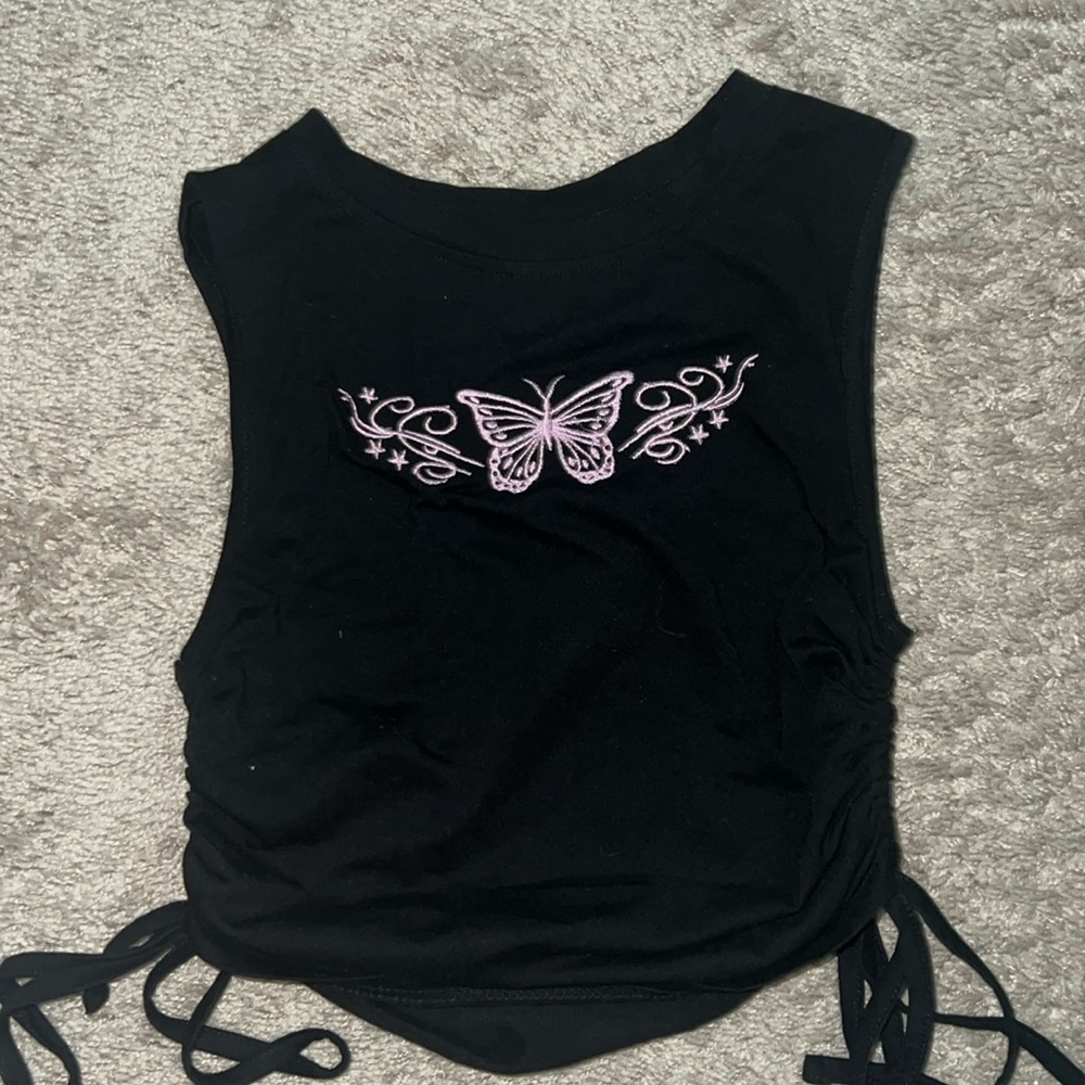 ROMWE Cropped Tank Top with Adjustable Sides | Size Small